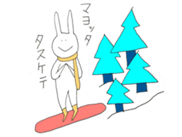 snowboard rabbit sticker #3777493