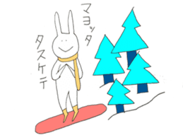 snowboard rabbit sticker #3777493