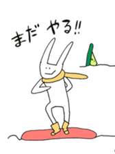 snowboard rabbit sticker #3777494
