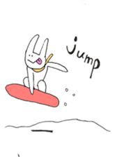 snowboard rabbit sticker #3777496