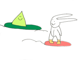 snowboard rabbit sticker #3777505