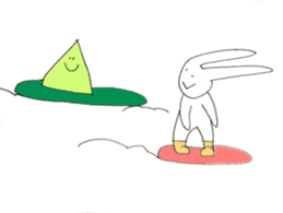 snowboard rabbit sticker #3777505