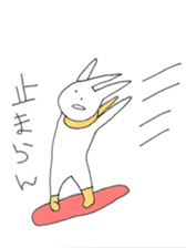 snowboard rabbit sticker #3777511