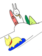 snowboard rabbit sticker #3777514