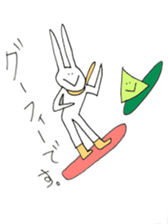 snowboard rabbit sticker #3777516