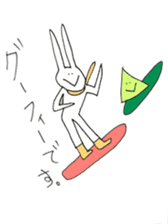 snowboard rabbit sticker #3777516