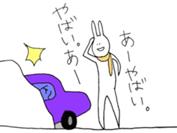 snowboard rabbit sticker #3777519