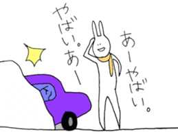 snowboard rabbit sticker #3777519