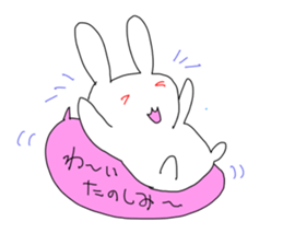 White lucky rabbit sticker #3778087