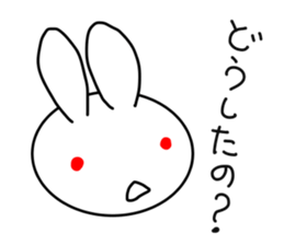 White lucky rabbit sticker #3778092