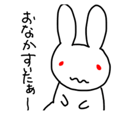 White lucky rabbit sticker #3778093