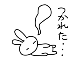 White lucky rabbit sticker #3778096