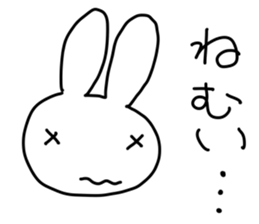 White lucky rabbit sticker #3778106