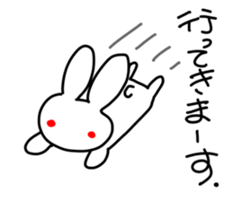 White lucky rabbit sticker #3778108