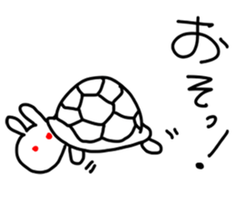 White lucky rabbit sticker #3778110