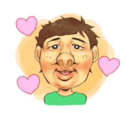 Handsome man and savagery brother sticker #3778779