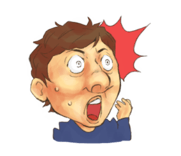 Handsome man and savagery brother sticker #3778804