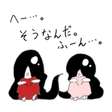 Red girl & White girl sticker #3779340