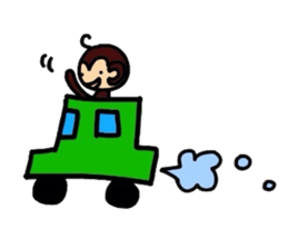 saru-o kun & buta-ko chan sticker #3779427