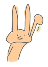 rabbits in various colors sticker #3780575