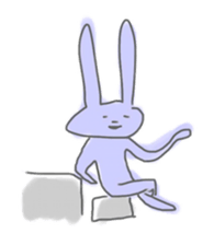 rabbits in various colors sticker #3780583