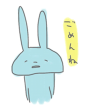 rabbits in various colors sticker #3780589
