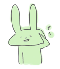 rabbits in various colors sticker #3780590