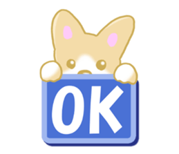 Sticker of Pembroke Welsh Corgi! sticker #3782048