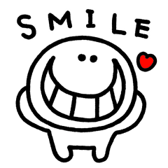 Black and white smiley