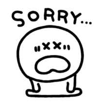 Black and white smiley sticker #3782180