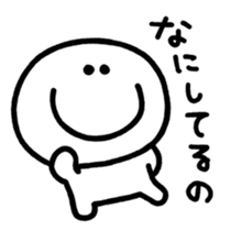 Black and white smiley sticker #3782189