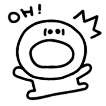 Black and white smiley sticker #3782192