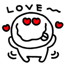 Black and white smiley sticker #3782198