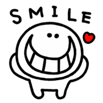 Black and white smiley sticker #3782200