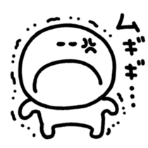 Black and white smiley sticker #3782207