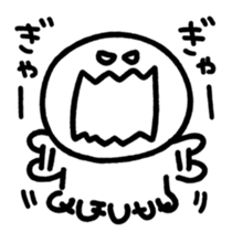 Black and white smiley sticker #3782208