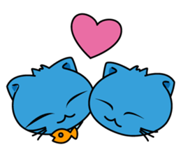 Bluecat the first words sticker #3782559