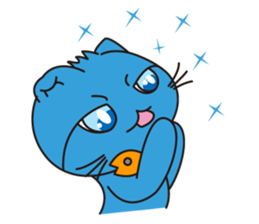 Bluecat the first words sticker #3782561