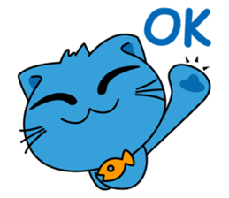 Bluecat the first words sticker #3782573