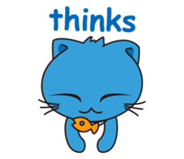 Bluecat the first words sticker #3782574