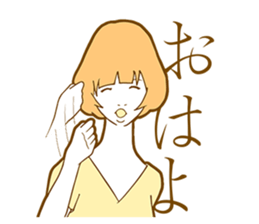 Sign Language Girl "YUMIKO" sticker #3783215