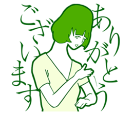 Sign Language Girl "YUMIKO" sticker #3783226