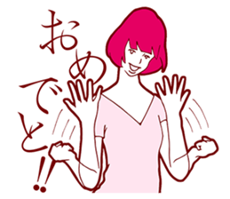 Sign Language Girl "YUMIKO" sticker #3783230