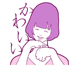 Sign Language Girl "YUMIKO" sticker #3783234