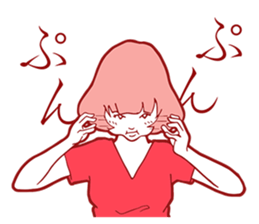 Sign Language Girl "YUMIKO" sticker #3783253