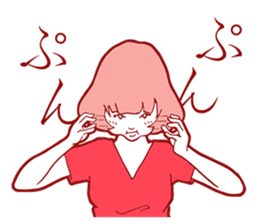 Sign Language Girl "YUMIKO" sticker #3783253