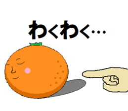finger orange sticker #3789576