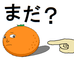 finger orange sticker #3789577