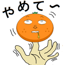 finger orange sticker #3789578