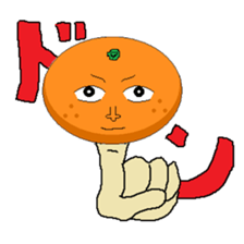 finger orange sticker #3789579